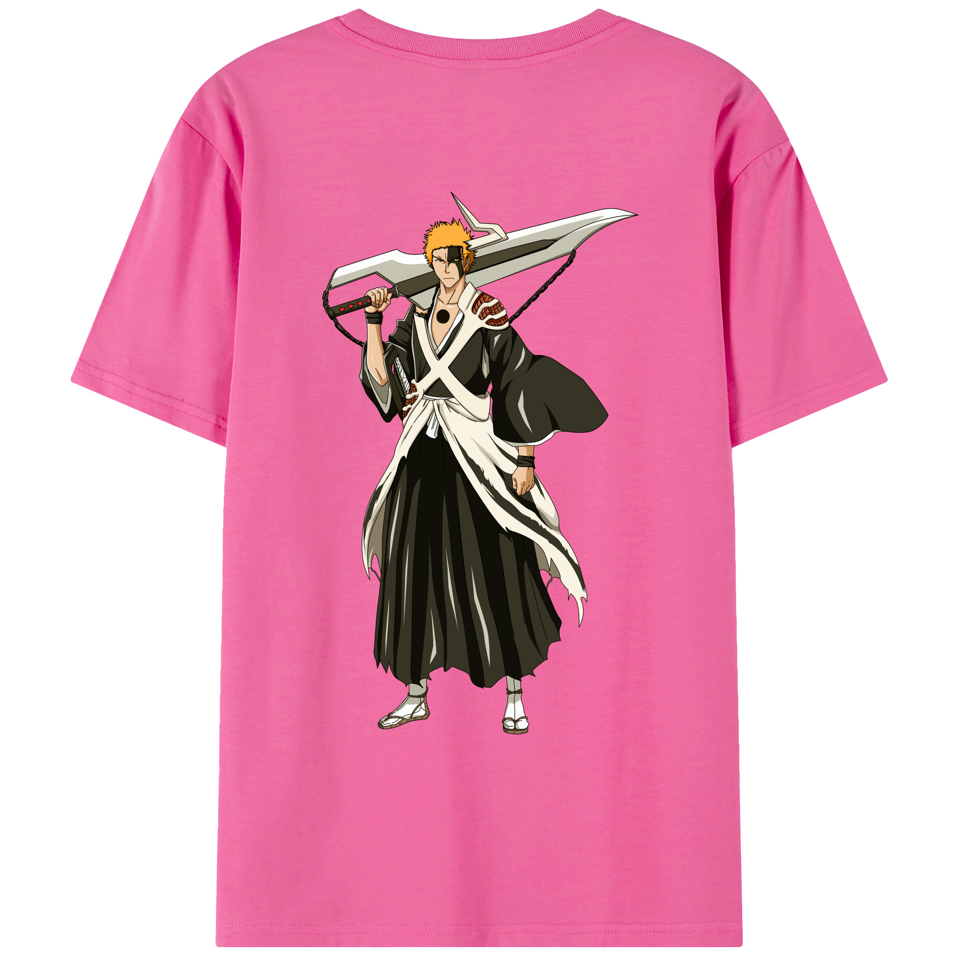 （画像用） ブリーチ 黒崎一護（くろさき いちご）BLEACH Kurosaki Ichigo レディース半袖Tシャツ(バックプリント)